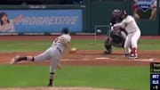 Jose Ramirez breaks a 3-3 tie against the Tigers with a two-run homer on Thursday.