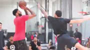 Anthony Davis is hitting side-step three-pointers. Prepare for some excitement, Lakers fans.