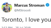 Marcus Stroman tweets farewell to Toronto following his trade to the New York Mets.