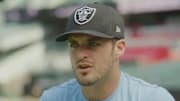Derek Carr praises Antonio Brown's work ethic, after the receiver went AWOL over a helmet.