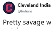 Indians troll the Yankees during their blowout win on Thursday night.