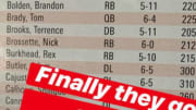 Tom Brady makes fun of Patriots screwing up his age on the team's roster.