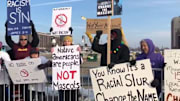 Protestors Outside Lambeau Field