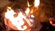 Patriots fans tried and failed to light a Tom Brady jersey on fire.