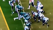 The officials missed an absolutely atrocious offsides call against the Philadelphia Eagles.
