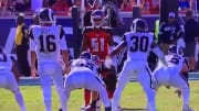 Todd Gurley gives an NSFW instruction to QB Jared Goff on Sunday against Buccaneers.