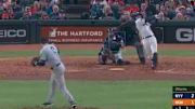 George Springer ties Game 2 of ALCS with solo homer off Adam Ottavino.