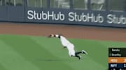 Aaron Judge robs Michael Brantley of extra bases with diving catch.