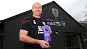 Sean Dyche is Presented with the Premier League Manager of the Month for February