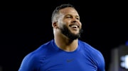 Aaron Donald takes the field against the Seattle Seahawks