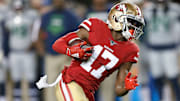 Former 49ers WR Emmanuel Sanders against the Seahawks