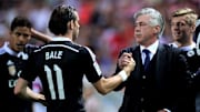 Gareth Bale et Carlo Ancelotti lors du passage du coach italen au Real Madrid. 