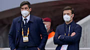 Il GM della Roma Tiago Pinto con mister Fonseca