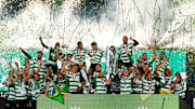 La festa dello Sporting dopo il titolo