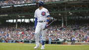 Chicago Cubs third baseman Kris Bryant in a game against the St. Louis Cardinals