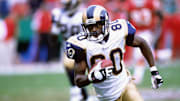 All-Pro wide receiver Isaac Bruce as a member of the St. Louis Rams
