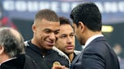 Nasser Al Khelaifi y Kylian Mbappé
