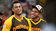 Jose Fernandez and Giancarlo Stanton at the 2016 MLB All-Star Game