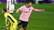 Messi festejando con Barcelona