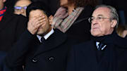 Florentino Perez (à droite) est l'instigateur de la Super League. 