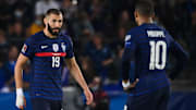 Karim Benzema et Kylian Mbappé face à la Bosnie-Herzégovine.