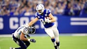 Jack Doyle breaking a tackle against the Titans