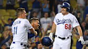 Los Angeles Dodgers' Joc Pederson and Ross Stripling