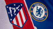 The Atletico Madrid and Chelsea Badges