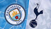 The Club Badges of Manchester City and Tottenham Hotspur