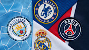 The Club Badges of the Four Champions League Semi Finalists