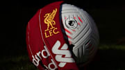 The Liverpool Badge with a Premier League Match Ball