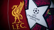 The Liverpool Club Crest with a Champions League Match Ball