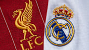 Gli stemmi di Liverpool e Real Madrid