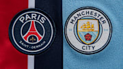 The Paris Saint-Germain and Manchester City Club Badges