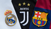 The Real Madrid, Juventus and Barcelona Club Badges