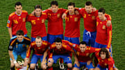 The Spanish team, top row from L : Spain