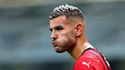 Theo Hernandez of Ac Milan  looks on during the Serie A...