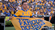 Florian Thauvin durante su presentación con Tigres