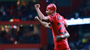 Haret Ortega celebra un gol con Toluca.