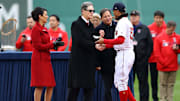 Red Sox owner John Henry and former franchise cornerstone Mookie Betts