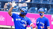 Vladimir Guerrero Jr. fue golpeado en su primer turno de la pretemporada 