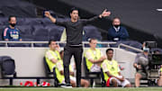 Mikel Arteta watched Arsenal lose 2-1 to Tottenham on Sunday