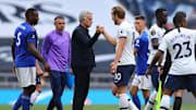 Mourinho embraces Kane after his match-winning performance against Leicester