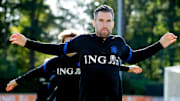 Kevin Strootman à l'entraînement, lors d'un rassemblement de la sélection des Pays-Bas.