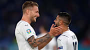 Ciro Immobile et Lorenzo Insigne, les deux artisans de la victoire de l'Italie. 