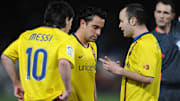 Trio Barcelona Lionel Messi, Andres Iniesta, dan Xavi masuk dalam daftar teratas pemain dengan gelar juara terbanyak pada abad 21
