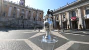 The UEFA EURO 2020 trophy in Rome