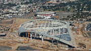The SoFi Stadium construction project currently in progress in Inglewood, California