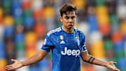 Udinese Calcio v Juventus - Serie A - Paulo Dybala se lamenta por una chance perdida.