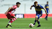 Valentin Barco debutando con Boca Juniors